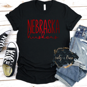 Nebraska Huskers - Metallic Red