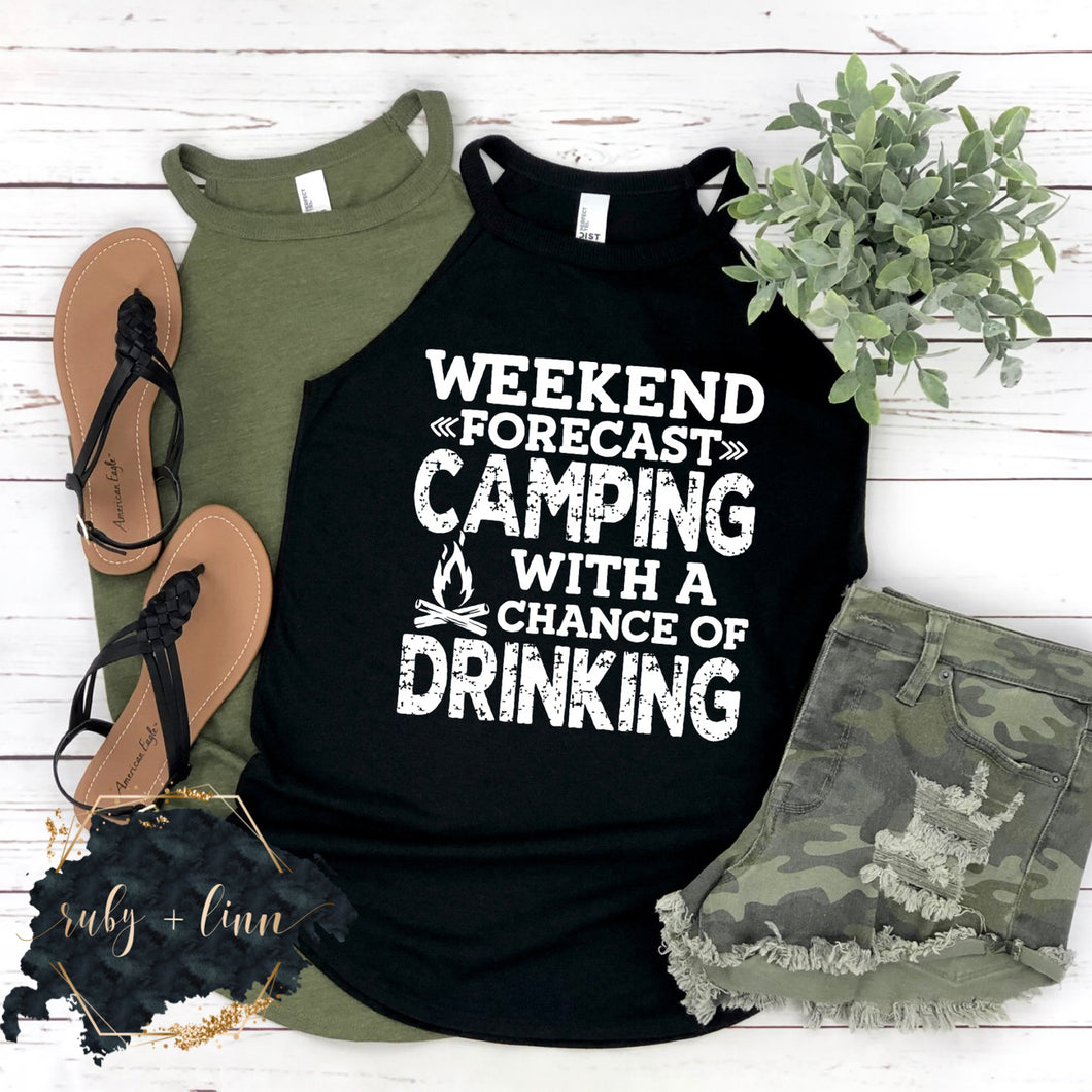 Weekend Forecast Camping with a Chance of Drinking - White