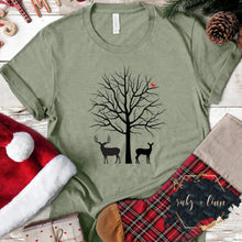 Load image into Gallery viewer, Tree with Cardinal and Deer
