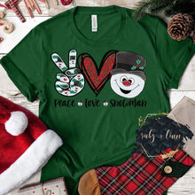 Load image into Gallery viewer, Peace, Love, Snowman
