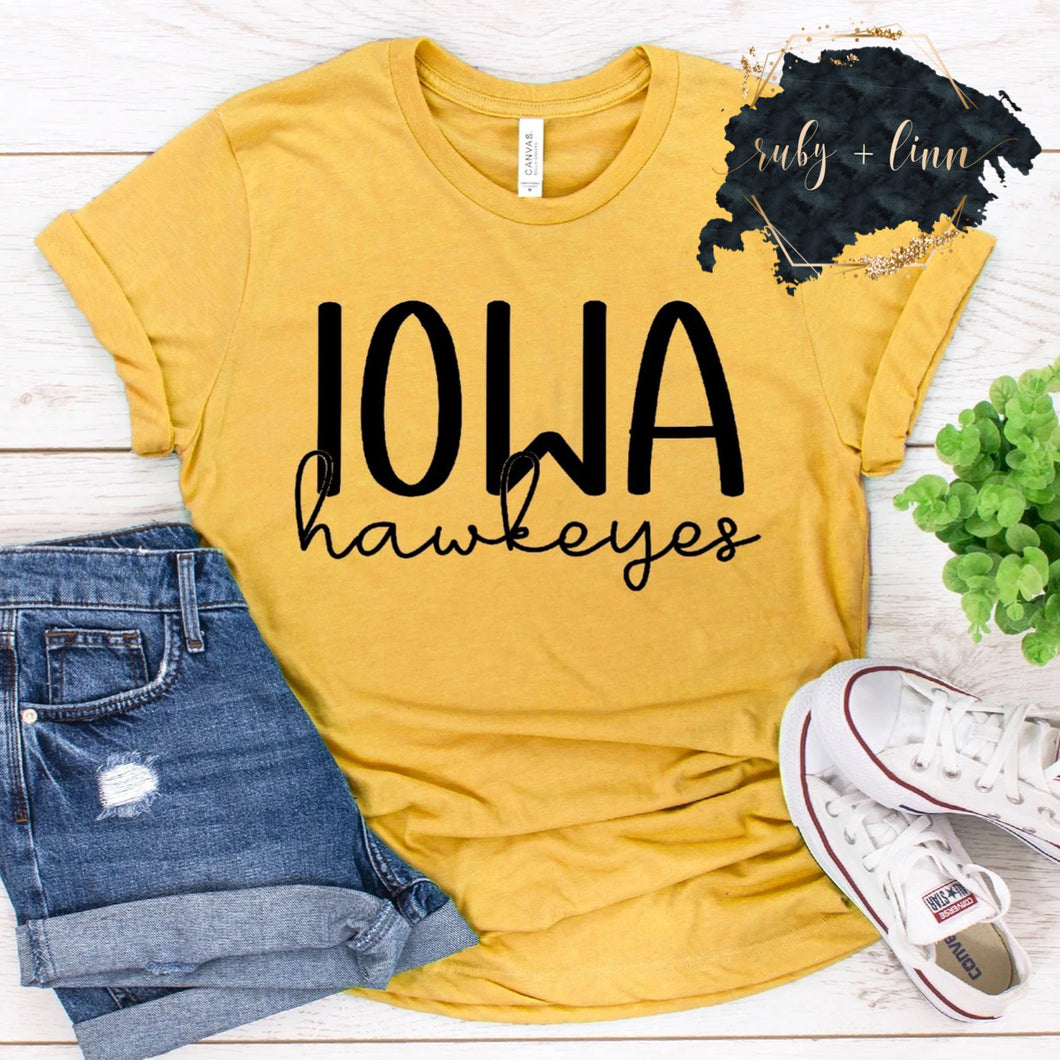 Iowa Hawkeyes - Black