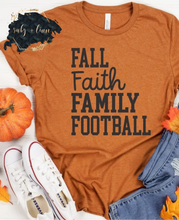 Load image into Gallery viewer, Fall, Faith, Family, Football - Black
