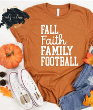 Load image into Gallery viewer, Fall, Faith, Family, Football - White
